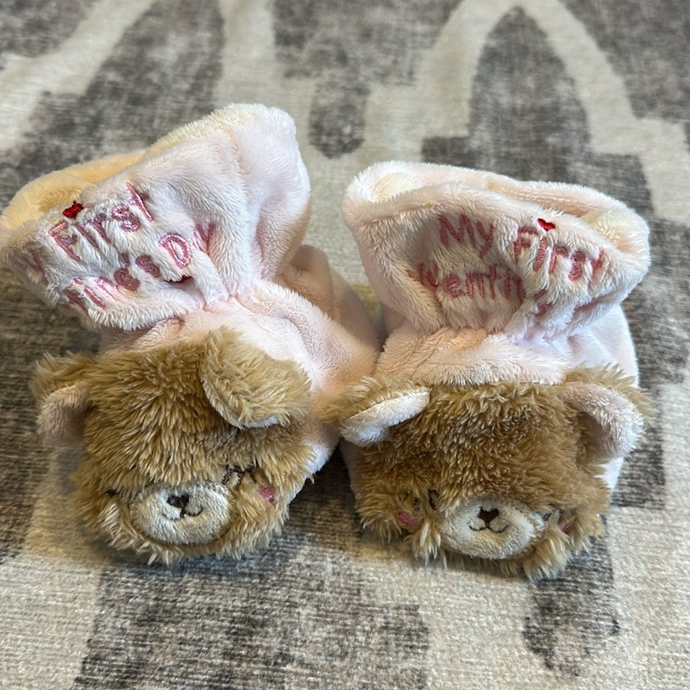 My first Valentine’s Day slippers baby